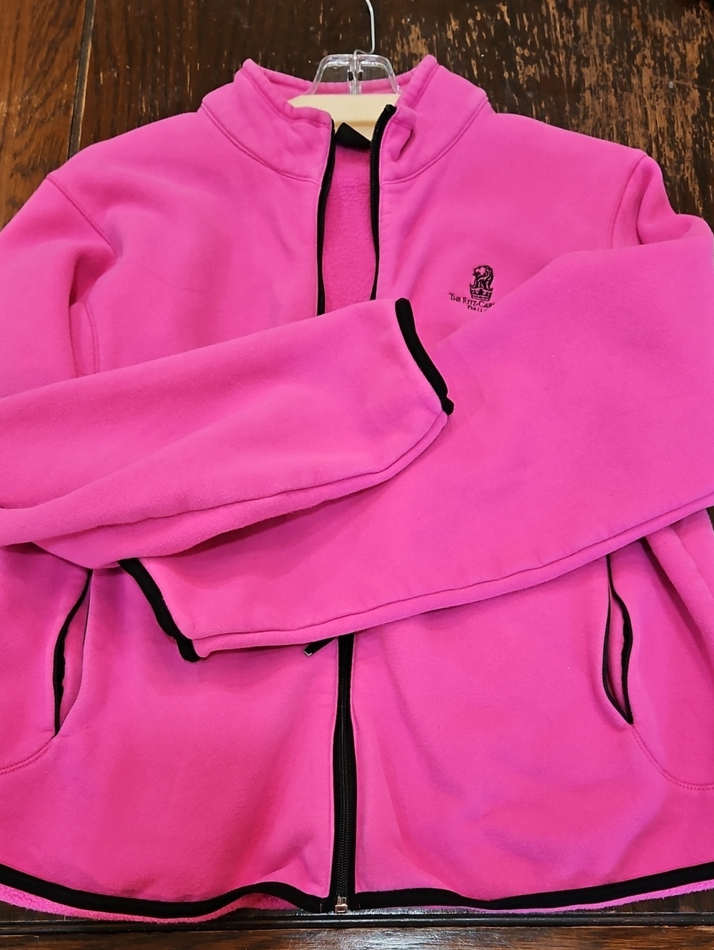 The Ritz-Carlton Dallas Pink Full-Zip Fleece Jacket XL